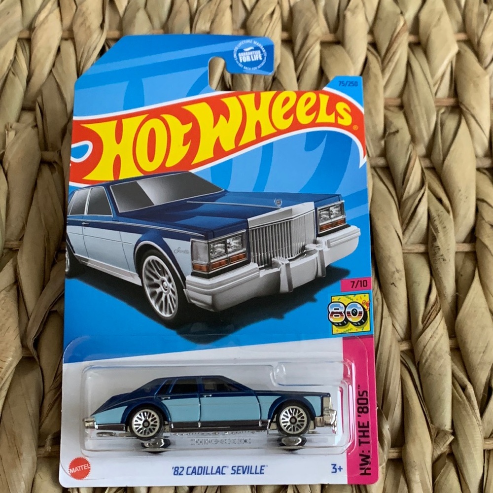 Hot Wheels 1982 Cadillac GM Seville Car Mattel HW 80s Blue Caddy Hotwheels New